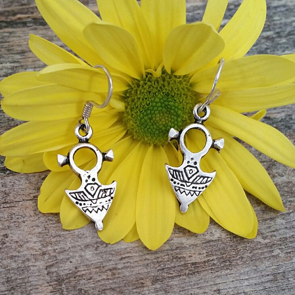 Moroccan Bohemian Pendant Earrings Boho Tribal